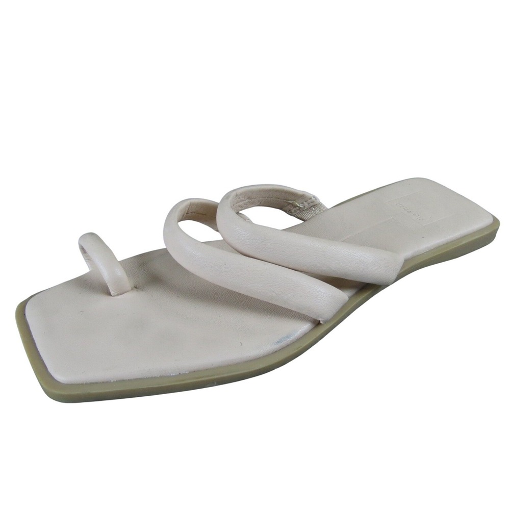 Dolce Vita Nixia Women's 10 Nude Faux Leather Strappy Toe-Loop Sandal Minimalist